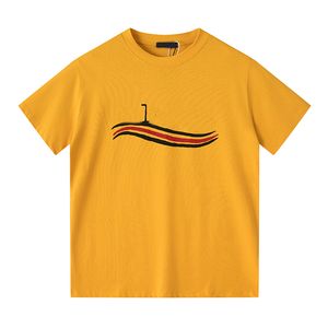 2023 Designer Heren T Shirts Summer Paris Aging Process Letters Print Wear met straat T -shirt Men Women Luxurys Korte mouw golf T -shirts 4color geel