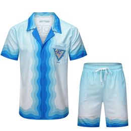 2023 Designer Mens Tracksuits Brand Gedrukte sportkleding Summer katoenen outfits mode Korte mouw T-shirt shorts Jogging Suit M-XXXL 12A1
