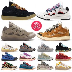 2023 Diseñador Zapatos de malla Bota Hombres Mujeres Laceup Extraordinaria zapatilla de deporte En relieve Cuero Curb Piel de becerro Caucho Nappa Platformsole Zapatos