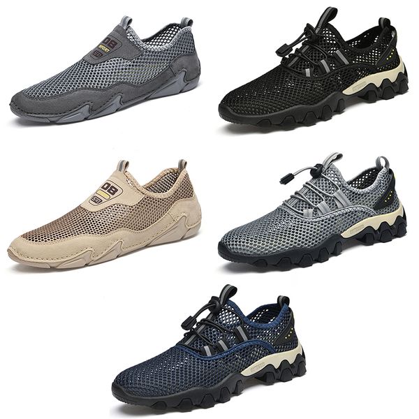 2023 diseñador de montaña zapatos casuales hombres mujer negro gris ceja bule beige transpirable para hombre entrenadores deportes al aire libre zapatillas de deporte color 5