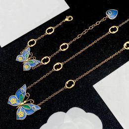 2023 Colliers de créateurs Fashion Bijoux de luxe Collier de papillon Fashion Jewelry Party With Box