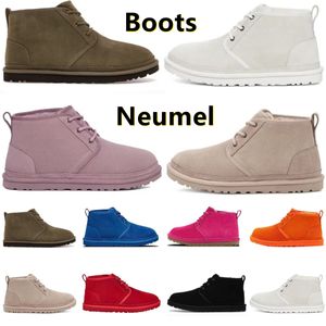 2023 Designer Neumel Mini Snow Platform Boots Tazz Tasman Chaussures de botte de cheville Short Fashion Chesut Triple Black Berry Blanc Berry Hiver Keep Warm Wool Real Cuir