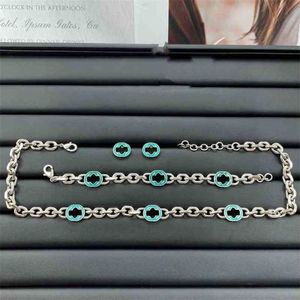 2023 Designer nouvelle famille collier gujia lettres en laiton émail boucles d'oreilles Bracelet cou chaîne bijoux de mode