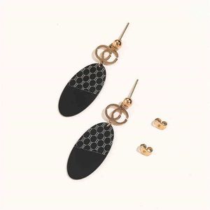 Pendientes acrílicos de acero inoxidable doble Gujia para mujer, aretes de moda personalizados, novedad de 2023