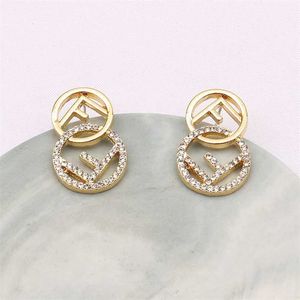 2023 Designer Nieuw high-end luxe ontwerp 20 Nieuwe F-Letter-oorbellen voor mooie vrouwen met diamant lange hanchao-oorbellen