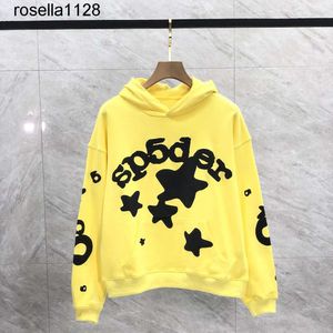 2023 ontwerper nieuwe heren dames kleine vlek hoodies modemerk met lange mouwen zwart geel capuchon kleding sweatshirts heren dames hoodies