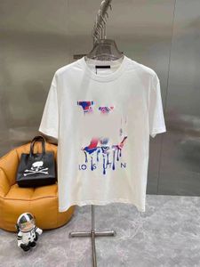 2023 Designer Pure Cotton Short Sheeved Fashion Casual Men's and Couple Neutral Letter Print Summer Women's T-Shirt