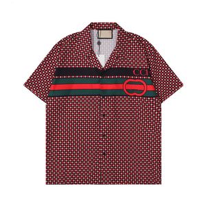 2023 Chemise de créateur Chemises boutonnées pour hommes Chemise de bowling imprimée Hawaii Chemises décontractées florales Hommes Slim Fit Robe à manches courtes Hawaiian215t