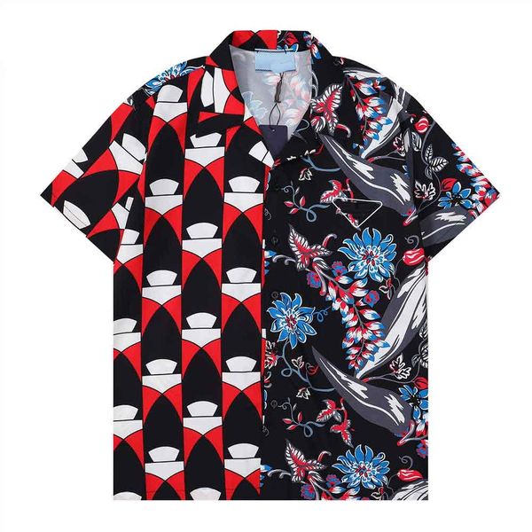 2023 Designer Shirt Mens Button Up Shirts imprimer chemise de bowling Hawaii Floral Casual Shirts Hommes Slim Fit Robe à manches courtes Hawaiian Top M-3XL