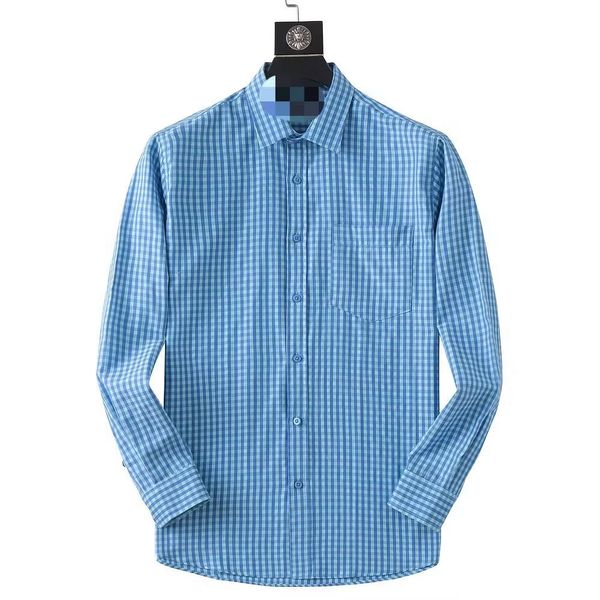 2023 camisa de diseño para hombre camisa de vestir para hombre Camisa casual para hombre Clásicos de la moda Camisa de cuello polo de manga larga Single Classic Business Algodón de alta calidad para hombre Camisas Tamaño M 3XL