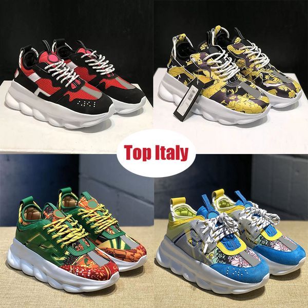 2023 Zapatos de diseñador Top Italia Reacción en cadena triple negro blanco multicolor ante rojo azul amarillo fluo bronceado reflectante altura lujo moda mujeres para hombre traiers