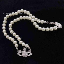 2023 дизайнерское короткое ожерелье с жемчугом и стразами в форме орбиты, цепочка на ключицы, колье в стиле барокко, ожерелья для женщин, ювелирные изделия, подарок