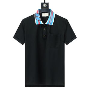 2024 Designer poloshirt met korte mouwen heren dezelfde mode top zakelijke kleding Zwart POLO shirt logo geborduurde kraagdetails meerkleurig meerkleurig T-shirt 3-XXXL