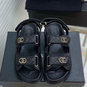designer sandals slipper Man Women Sandals High Quality sliders Crystal Calf leather Casual shoes quilted Platform Summer Comfortable Beach Casual 35-44