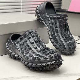 2023 Designer slippers banden Defender slippers slippersnaker banden dikke platform rubber dikke sloe mannen slippers mode trainers drievoudige zwarte man sandaal