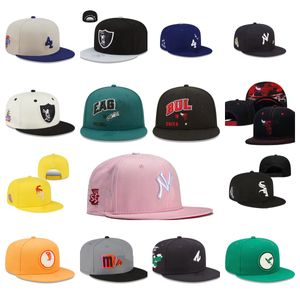 2023 Designer Snapbacks hoeden gemonteerd hoed honkbal hoed alle teamlogo verstelbare borduurwerk basketbal petten buiten sport hiphop visser mesh cap mix bestel