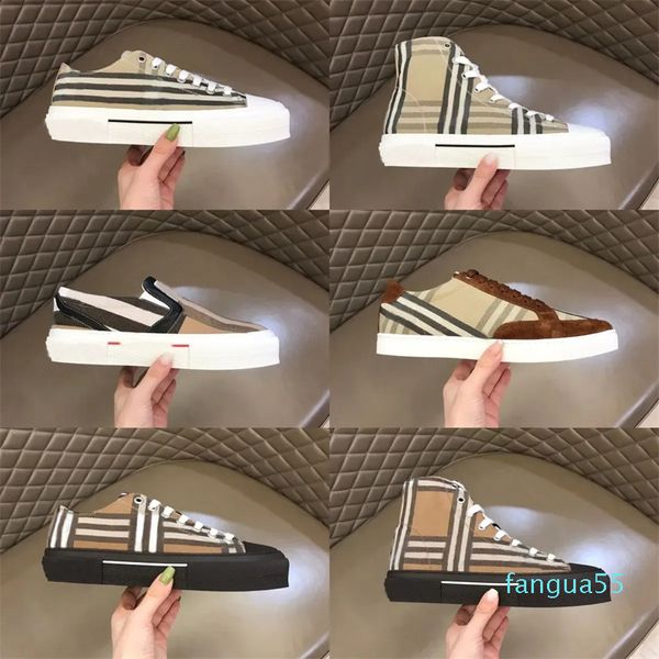 2023-Designer Sneaker Check Sneakers Vintage Tennis Chaussure Classic Stripes Baskets Plate-forme Chaussures Imprimer Low-top Canvas Trainer