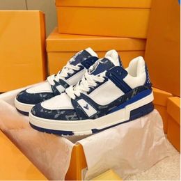 2023 Designer Sneaker Virgil Trainer Casual Schoenen Kalfsleer Abloh Wit Groen Rood Blauw Letter Overlays Platform Lage Sneakers Maat 80