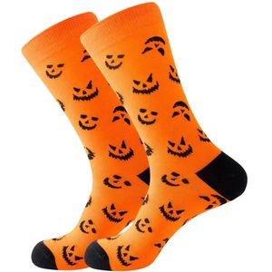 2023 Designer Socks for Mens Dames HBP Halloween Socks Pumpkin Party Funny Holiday veelzijdige luxe US (7-12) EU (36-45) Verkoop 5 stcs Fashion Socks Halloween Men Skeleton