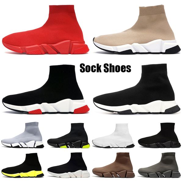 2023 Chaussettes de créateurs Chaussures Original Sock Chaussures Chaussures d'entraînement en tricot 2.0 Chaussures de coureur Blanc Femmes Sneaker Classic Speed Trainer Baskets Taille 36-45 Plate-forme Mens Runner