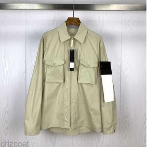 2023 Designer Stone Pocket Vestes Island Fashion Jacket Manches longues Zipper Badges Hommes Casual Manteau Coupe-Vent Embrodiery Tidal Flow 688ss