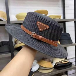 2023 Designer strohoed luxe gentleman cap zomer strand mode mannen en vrouwen casual Emmer hoed fashionbelt006 fas253r