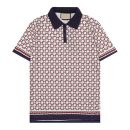 2023 designer stripe polo t-shirts serpent polos abeille floral mens High street mode cheval polo luxe T-shirt