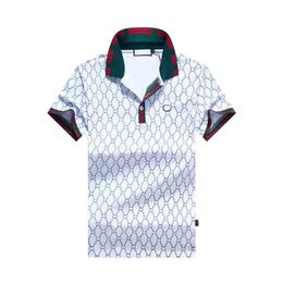 2023 Designer Stripe Polo Shirt T Shirts Snake Polos Beetter Floral Mens High Street Fashion Horse Polo Luxury T-shirt#G-G