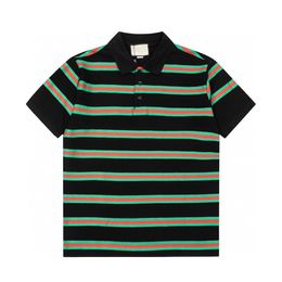 2023 designer stripe polo t-shirts serpent polos abeille floral mens High street mode cheval polo luxe T-shirt # 05