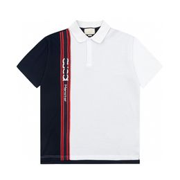 2023 designer stripe polo t-shirts serpent polos abeille floral mens High street mode cheval polo luxe T-shirt # 08