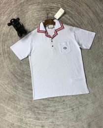 2023 designer stripe polo t-shirts serpent polos abeille floral mens High street mode cheval polo luxe T-shirt # 016