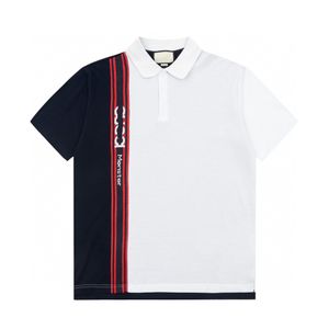 2023 Designer Stripe Polo Shirt T Shirts Snake Polos Bee Floral Mens High Street Fashion Horse Polo Luxury T-shirt#08