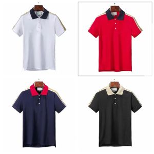 polo à rayures design t-shirts polos serpent abeille broderie florale hommes haute rue mode cheval polo t-shirt