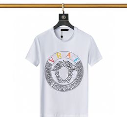 2023 Designer Summer Nieuwe luxe tide Brand Fashion Slim Short Sleeve 100 Match Crewneck Casual Men's T-Shirt M-XXXL