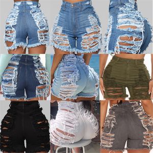 2023 Designer Zomer Vrouwen Jeans Vantage Ripped Hoge Taille Stretchy Mode Gewassen Retro Denim Shorts Bulk Groothandel Kleding 9595