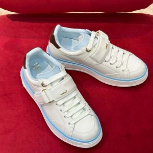 2023 Designer Trainer Sneaker Chaussures décontractées Couile en cuir blanc blanc vert bleu superplore plate-forme basse chaussure de baskets