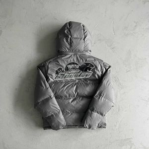 2023 Designer Trapstar Down Jacket Homme Tireur à capuche Tête de tigre brodée pour la rue d'hiver chaude Royaume-Uni