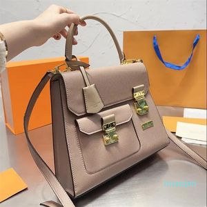 2023-Designer Mulheres Maleta Crossbody Tote Bag França Luxo Couro Bussiness Bolsas De Ombro Senhora Cross Body Strap Adido Caso Bolsa De Escritório