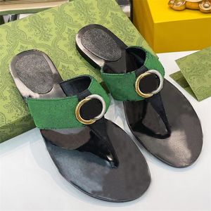 2023 diseñador de las mujeres de los hombres zapatillas chanclas doble correa de la sandalia de lujo del verano zapatillas de playa tamaño 35-45 W0CR #