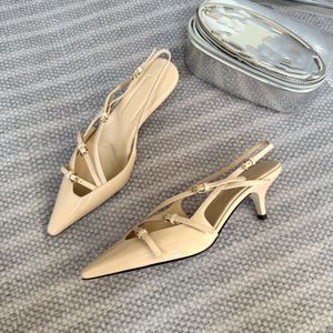 2023 Designer Femmes Sandales Chaussures À Talons Hauts Super Talons En Cuir Nu Affaires Bouts Pointus Classiques Pompes De Luxe Dames Chaussures De Mariage