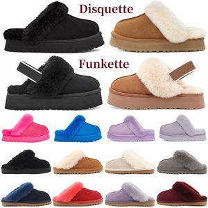 Designer Funkette Discette Mini Bottes De Neige Pantoufles Femmes Hiver Tasman Boot Classique Châtaignier Noir Bois Flotté Chocolat Mousse Vert Ciel Bleu Jaune Bottines Chaudes