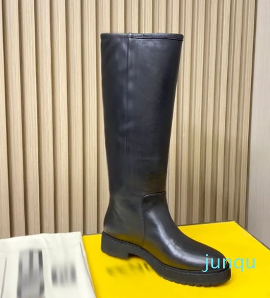 2023 Diseñador Mujeres Shinyboots Moda Tacones gruesos Martin Tobillo Botines Cuero genuino Combate Bota Damas Plataforma de invierno Zapatos Caja -N133