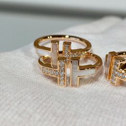 2023 Designer Women Weix Ring Luxe Ring Zirconia Fashion Ring Classic Sieraden 18K GOUD GOLD ROSE Wedding Groothandel Verstelbaar met doos geen doos