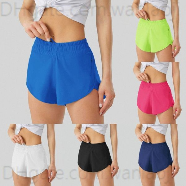2023 Designer Womens Shorts Lu Yoga Fit Zipper Pocket High Rise Quick Dry Women Train Short Loose Style Breathable top nouveau k6S0 #