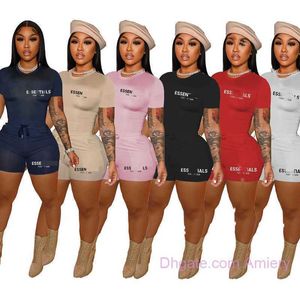 2023 Designer Dames Tracksuits Summer Sports Outfits Ladies Twee -delige shorts Set Letter Gedrukt T -shirt met korte mouwen en shorts Jogging Suits Kleding