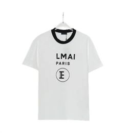 2023 Designers T-shirt Summer Europe Paris Polos American Stars Mode Hommes T-shirts Star Satin Coton Casual T-shirt Femmes Mans Tees Noir Blanc M-3XL 03