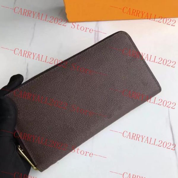 2023 Designers portefeuille à glissière porte-cartes Hommes longues affaires Zippy Organisateur Portefeuilles Mode porte-clés Porte-monnaie Porte-cartes de luxe détenteurs de passeport Avec boîte # 3008