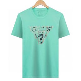 2023 diseñador camiseta para hombre ropa pecho triángulo letra patrón interrogación diseño hombres estacional transpirable 100 algodón simple casual versátil hombres camisa ropa