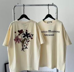 2023 Devil Chateau T-shirt Marmont Flower Clothing Homme T-Shirts Men Women Designer High Street Print Tee Top8696310
