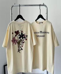 2023 Devil Chateau T -shirt Marmont Flower Clothing Homme T Shirts Men Women Designer High Street Print Tee Top9251355